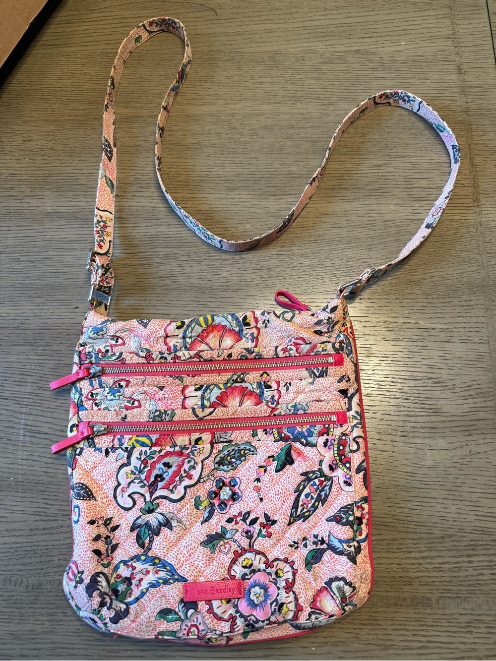 Vera Bradley Pink Multi Floral Quilted Crossbody